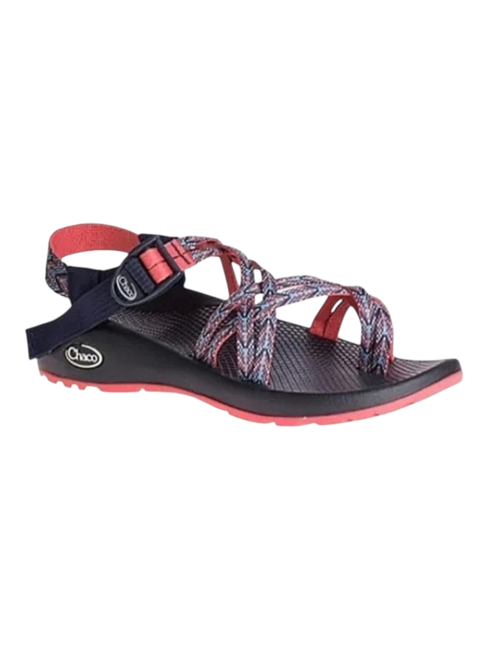 Chaco ZX/2 Sandals Hiking Walking Trail Shoes Salmon Navy Light Blue Women's 8